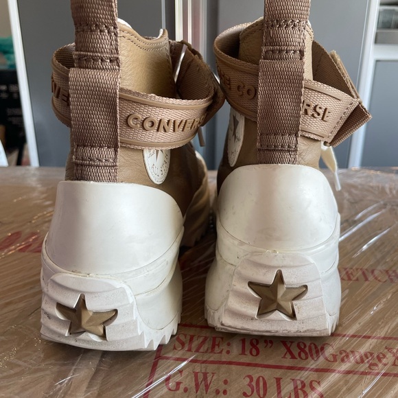 Converse High-Top Sneakers in Brown and White - Picture 4 of 5